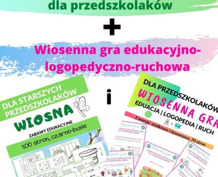 MEGA Pakiet WIOSNA. 170 stron | Edukacja | Logopedia | Przedszkole