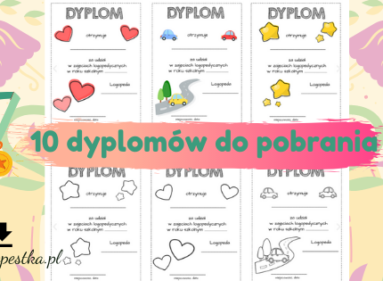 10 dyplomów do pobrania – zakończenie terapii logopedycznej