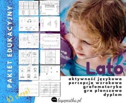 Lato. Aktywność językowa, percepcja wzrokowa, grafomotoryka 65 stron