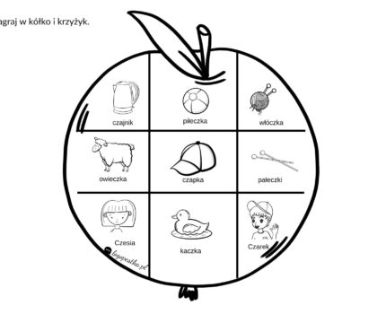 Logopedyczne kółko i krzyżyk z głoską CZ. Bezpłatnie do pobrania