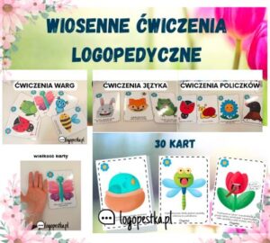 30 wiosennych ćwiczeń logopedycznych | DUZY FORMAT | WERSJA ROZSZERZONA| LOGOPEDIA |