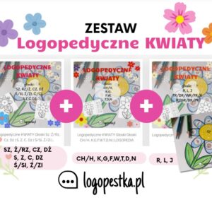 ZESTAW Logopedyczne KWIATY | LOGOPEDIA | OKAZJONALNE | DZIEŃ MAMY | DZIEŃ TATY
